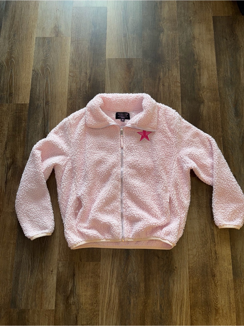 Jeffree Star Cozy Pink Sherpa Zip Jacket